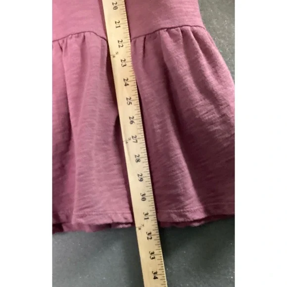 Lush Women's Cotton Tunic Dress with pockets‎ Crushed Berry Sz S Lagenlook Boho - Picture 9 of 10